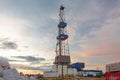 Drilling rig in the northern oil and gas field.